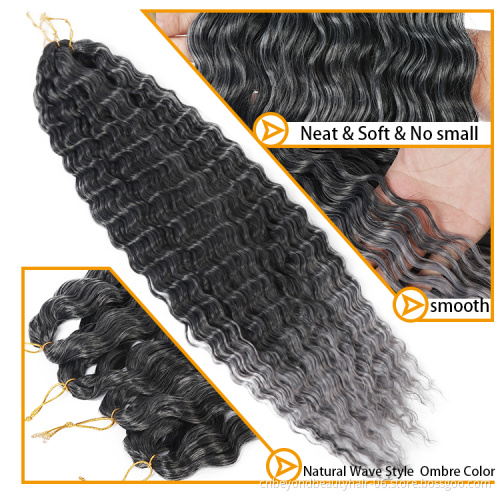 Long Curly Braiding Hair Synthetic 30inch Blonde Pink Brown Water Wave Crochet Wavy Braiding Hair